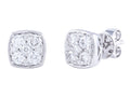 Diamond Earrings - 14 KT White Gold