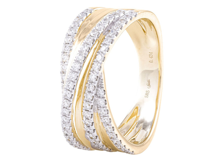Diamond Ring - 14 KT Yellow Gold