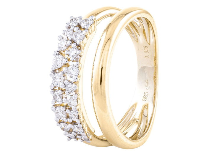 Diamond Ring - 14 KT Yellow Gold