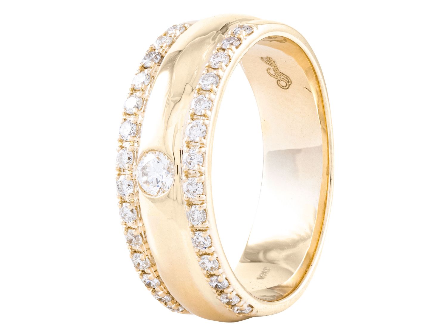 Diamond Ring - 14 KT Yellow Gold