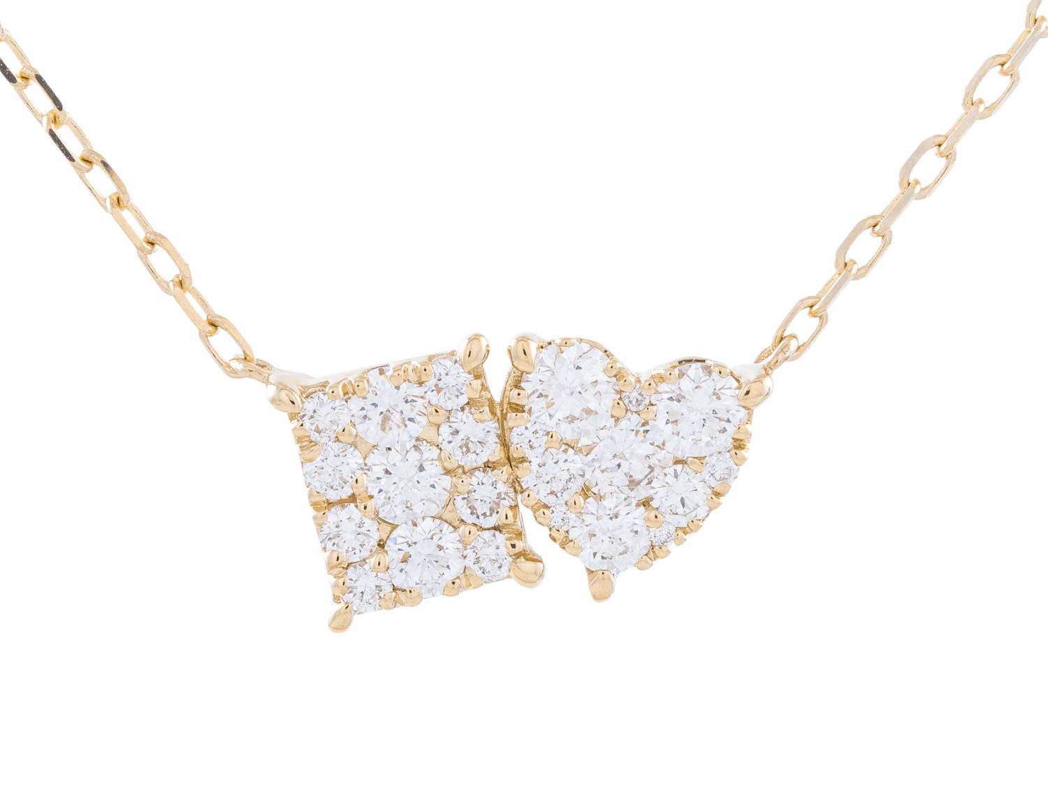 Diamond Necklace - 14 KT Yellow Gold