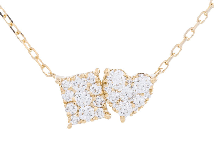 Diamond Necklace - 14 KT Yellow Gold