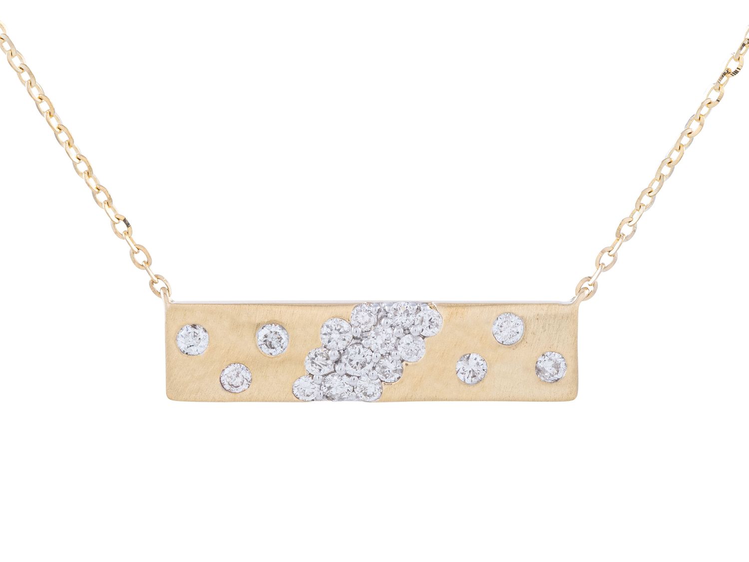 Diamond Necklace - 14 KT Yellow Gold