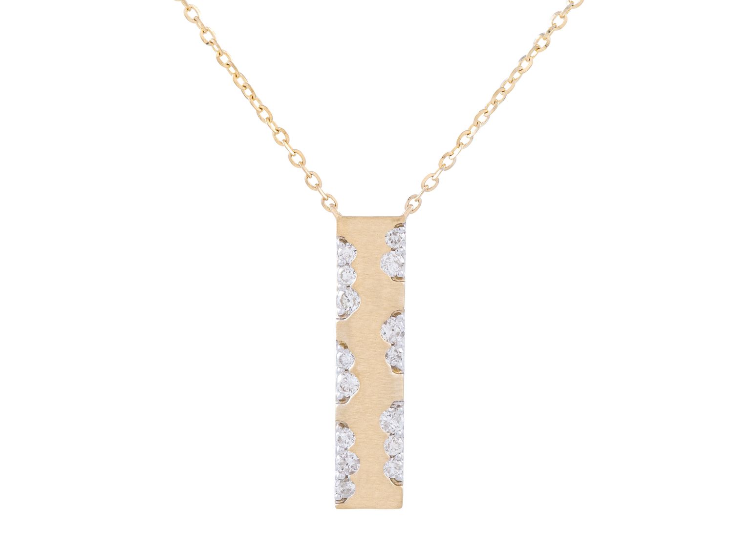 Diamond Necklace - 14 KT Yellow Gold
