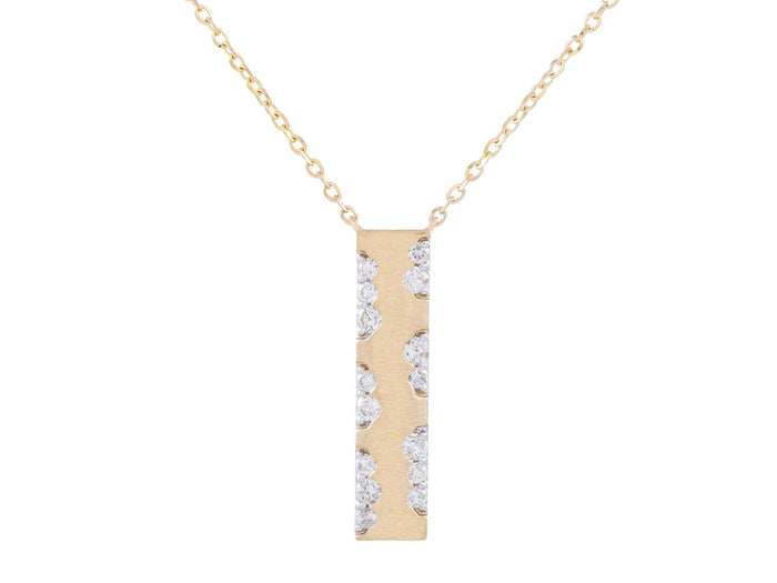Diamond Necklace - 14 KT Yellow Gold