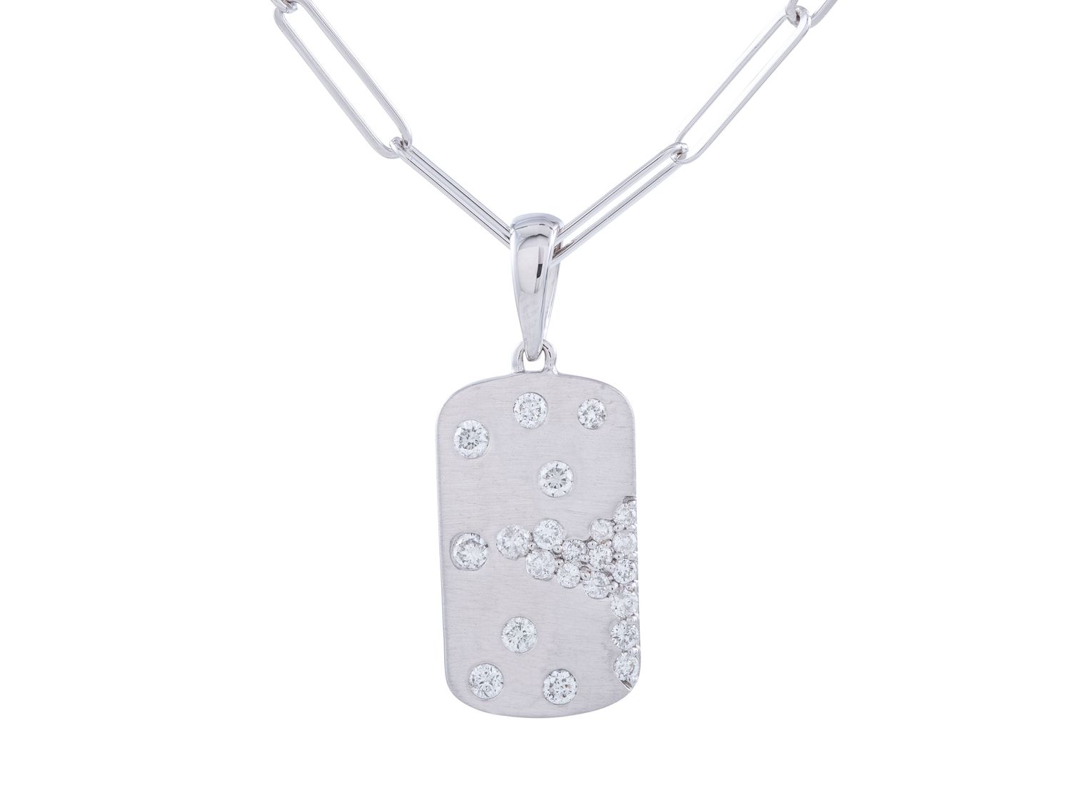 Diamond Necklace - 14 KT White Gold
