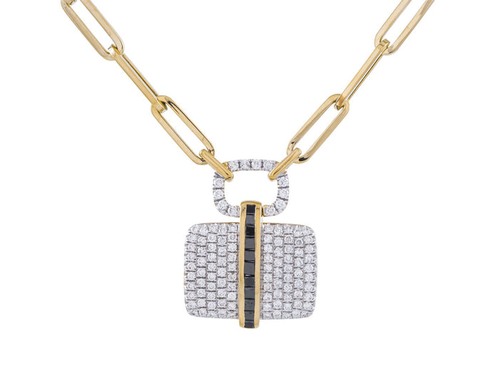 Diamond Necklace - 14 KT Yellow Gold