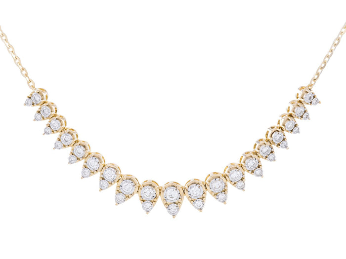 Diamond Necklace - 14 KT Yellow Gold