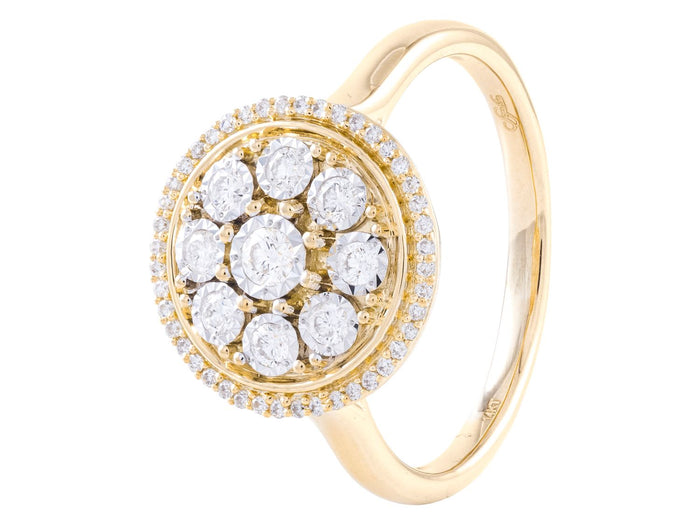 Diamond Ring - 14 KT Yellow Gold