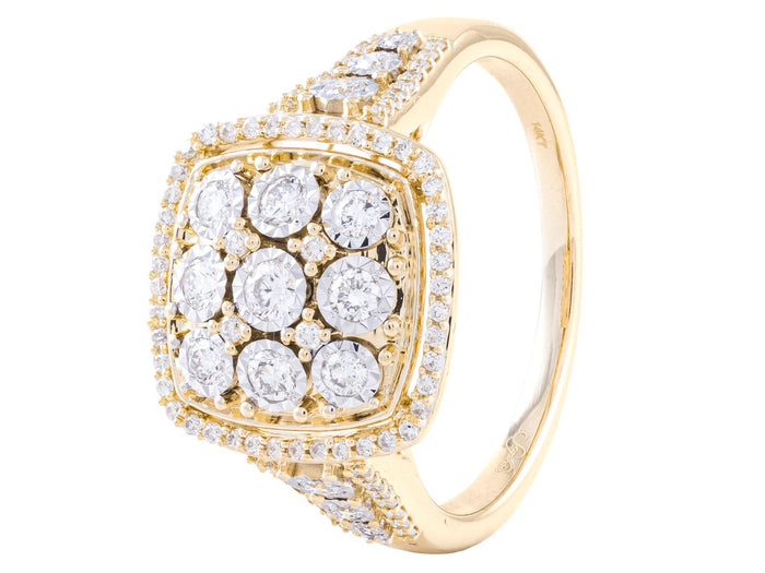 Diamond Ring - 14 KT Yellow Gold