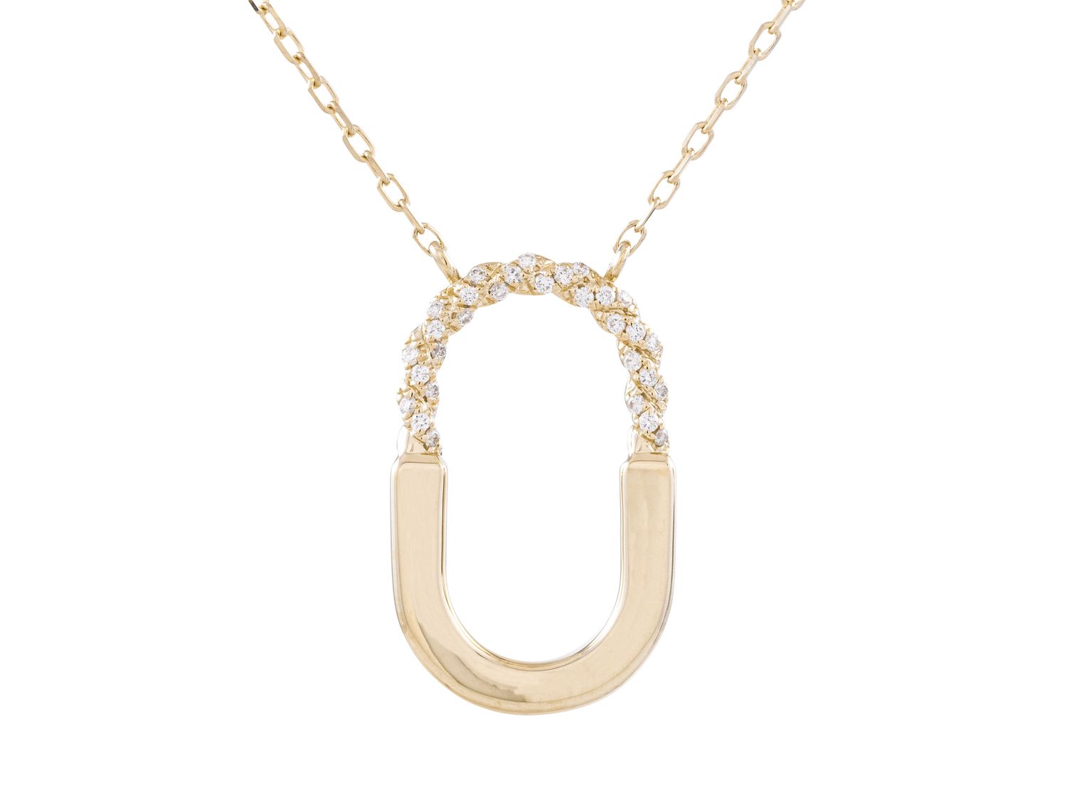 Diamond Necklace - 14 KT Yellow Gold
