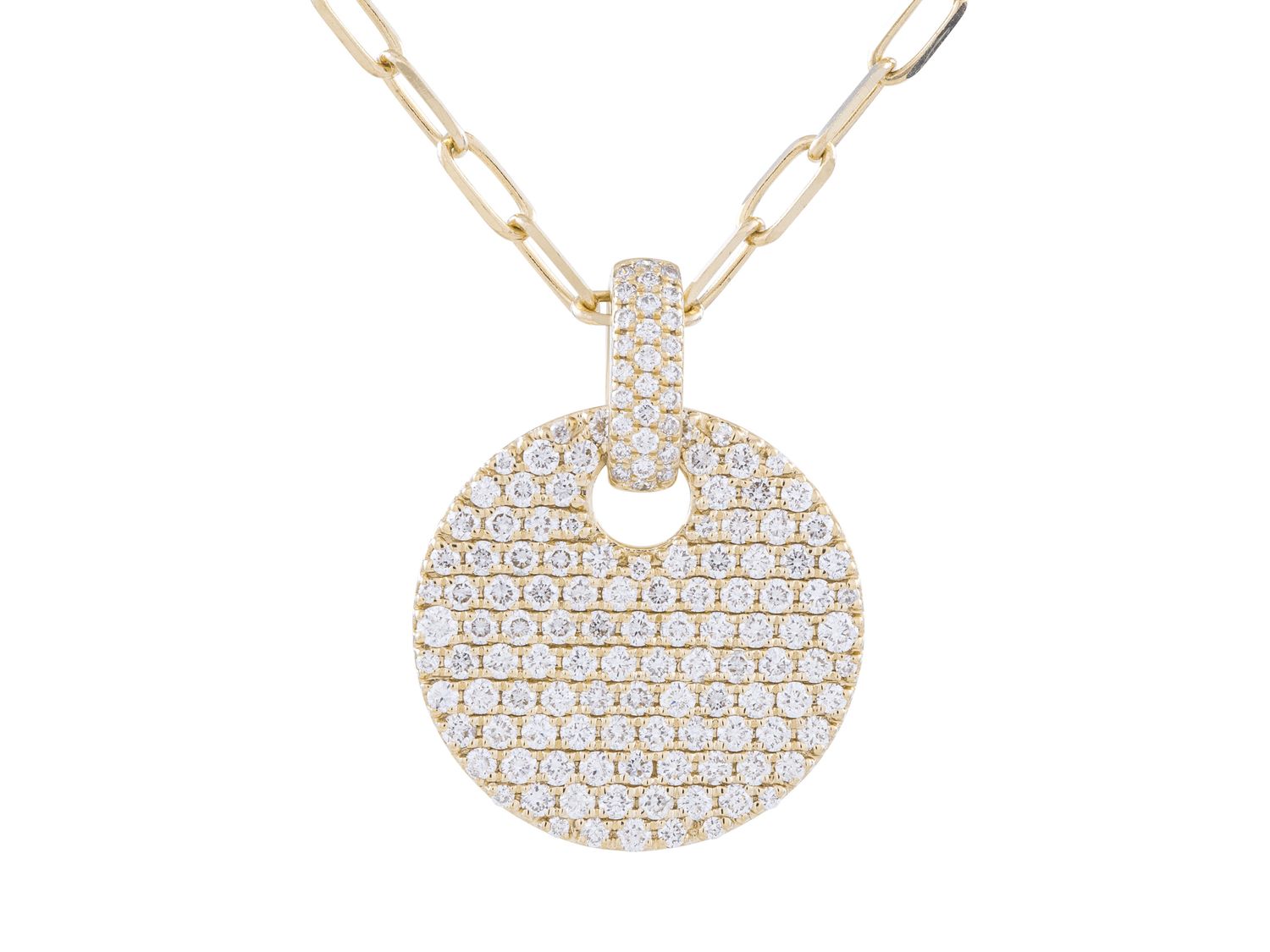 Diamond Necklace - 14 KT Yellow Gold