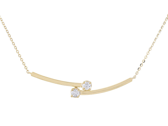 Diamond Necklace - 14 KT Yellow Gold