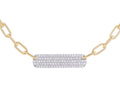 Diamond Necklace - 14 KT White and Yellow Gold