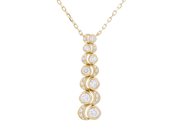Diamond Necklace - 14 KT Yellow Gold