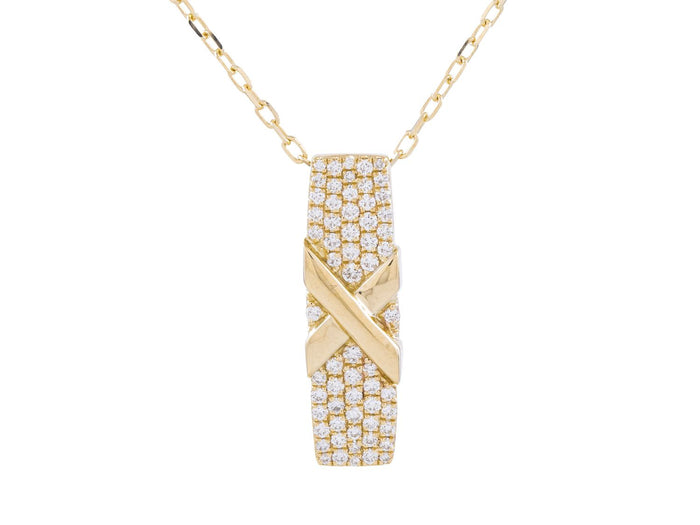 Diamond Necklace - 14 KT Yellow Gold