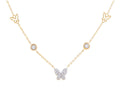 Diamond Necklace - 14 KT Yellow Gold