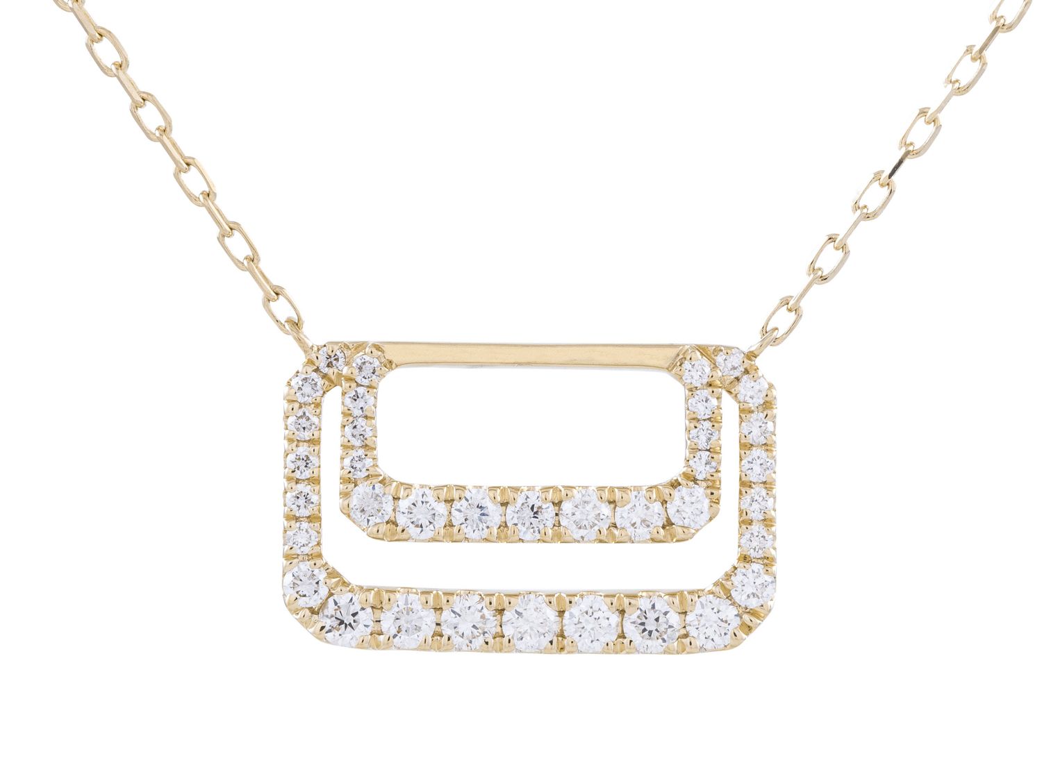 Diamond Necklace - 14 KT Yellow Gold