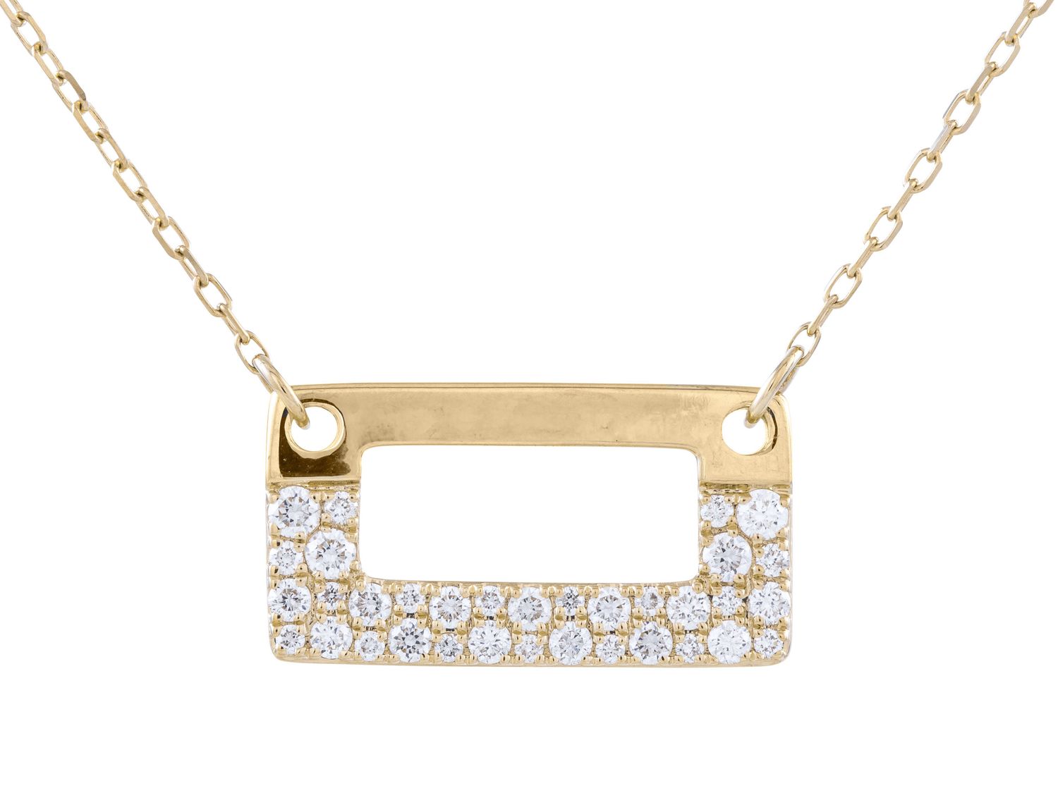 Diamond Necklace - 14 KT Yellow Gold