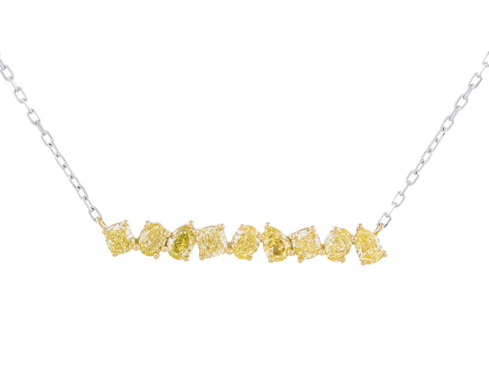 Diamond Necklace - 14 KT Yellow and White Gold