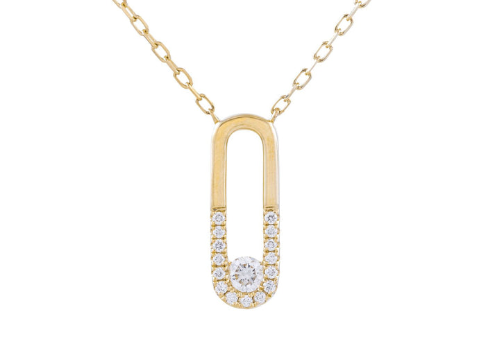 Diamond Necklace - 14 KT Yellow Gold