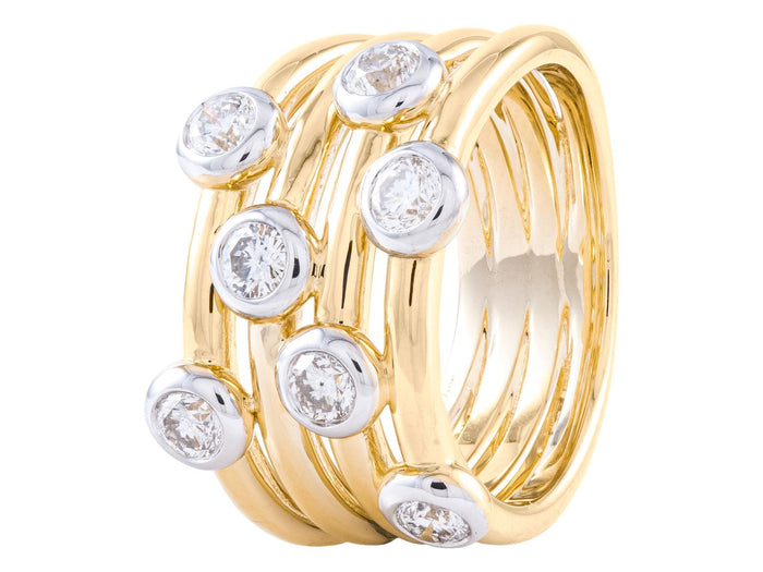 Diamond Ring - 14 KT Yellow Gold