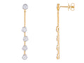 Diamond Earrings - 14 KT Yellow Gold