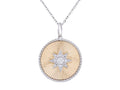 Diamond Necklace - 14 KT White and Yellow Gold