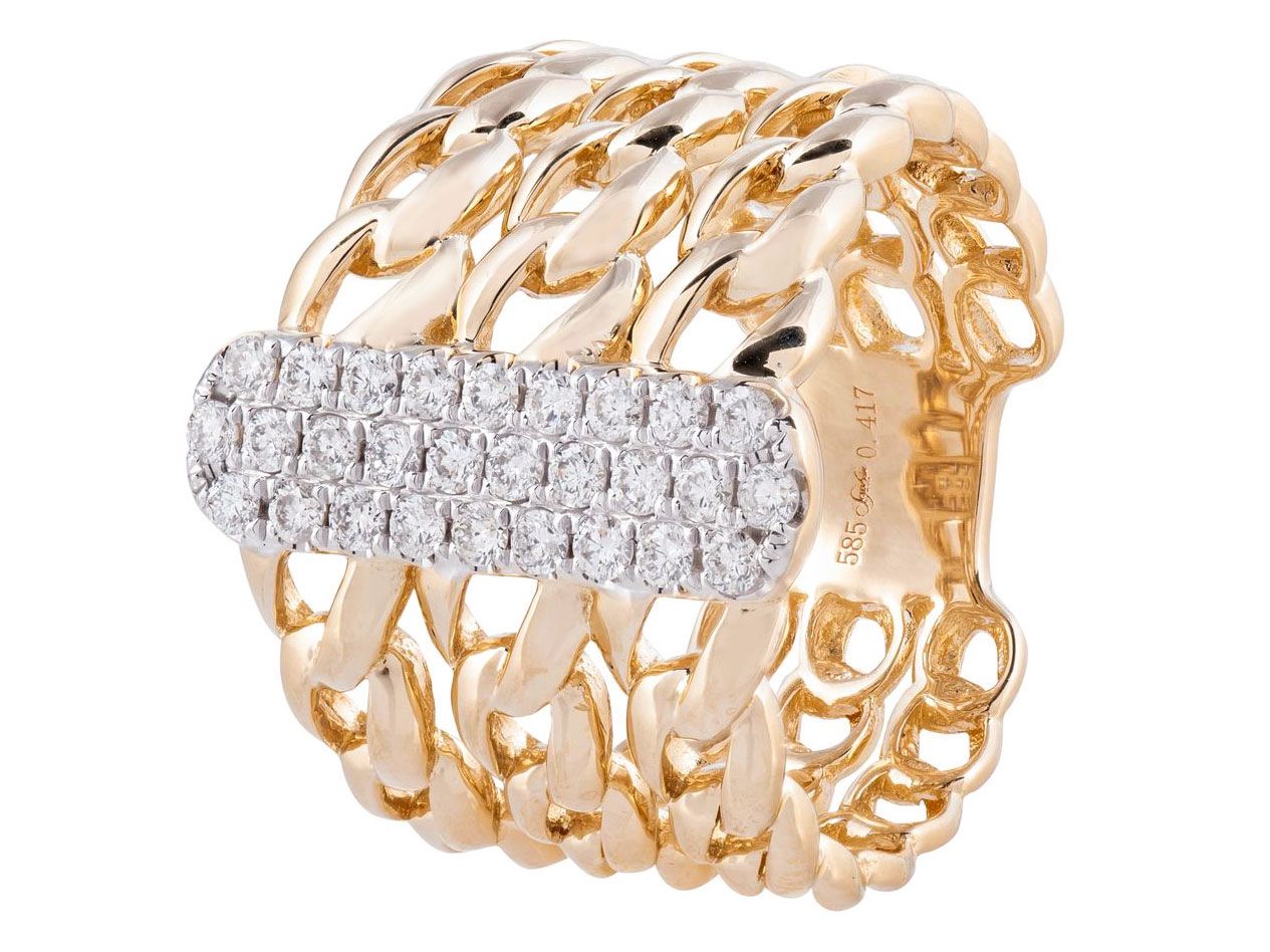 Diamond Ring - 14 KT Yellow Gold