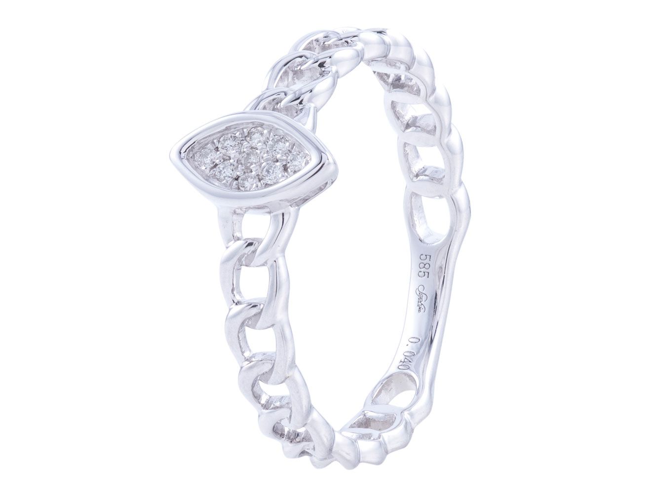 Diamond Ring - 14 KT White Gold