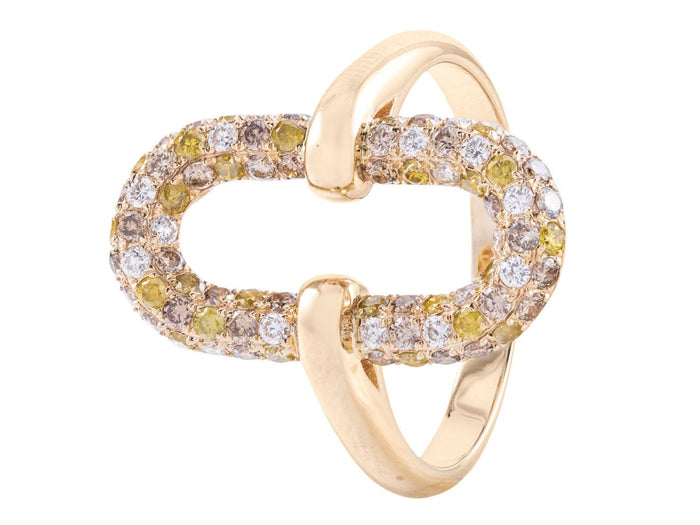 Diamond Ring - 14 KT Yellow Gold