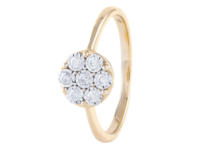 Diamond Ring - 14 KT Yellow Gold