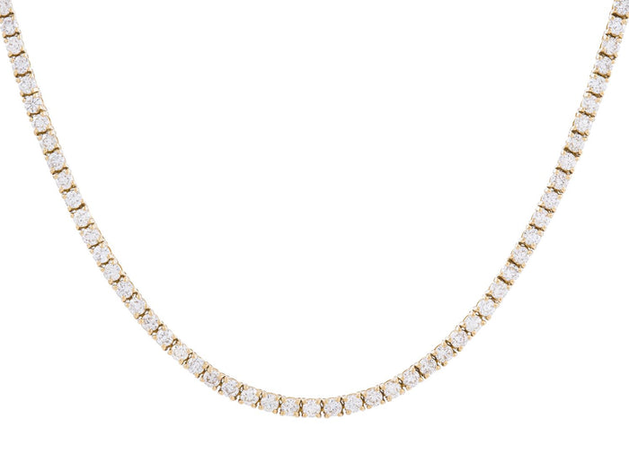 Diamond Necklace - 14 KT Yellow Gold