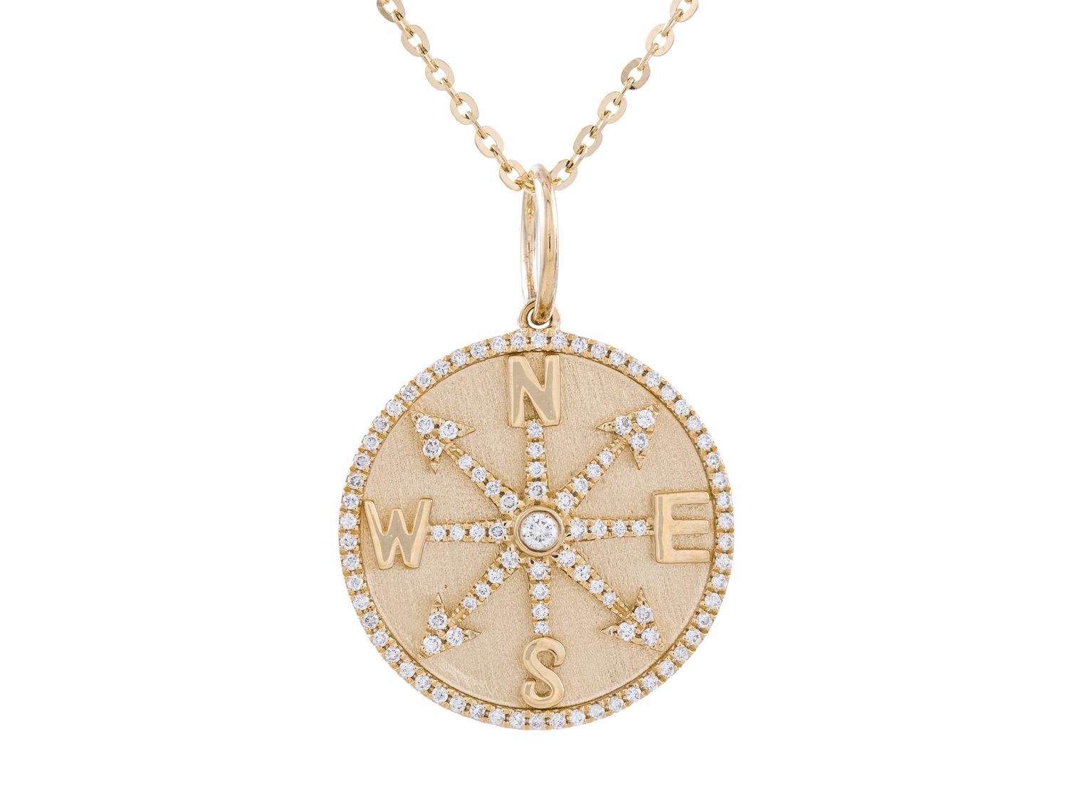 Diamond Necklace - 14 KT Yellow Gold