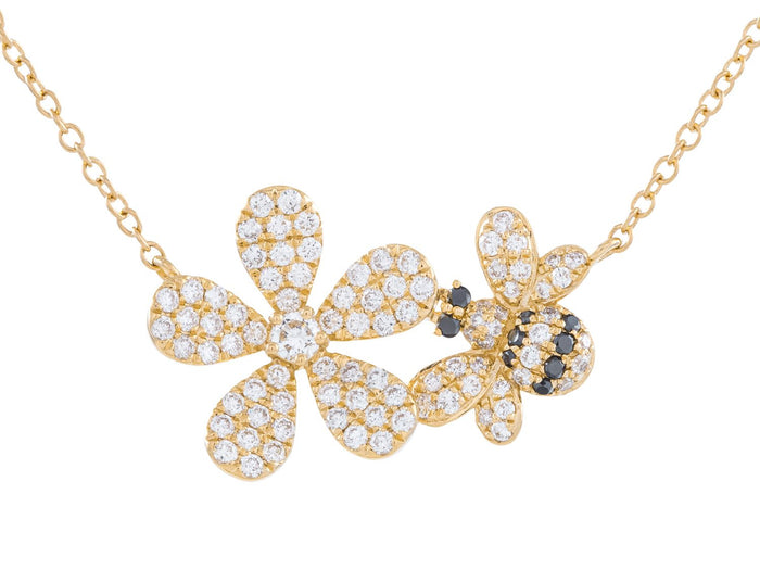 Diamond Necklace - 18 KT Yellow Gold