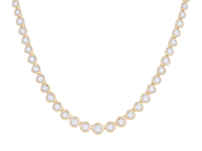 Diamond Necklace - 14 KT Yellow Gold