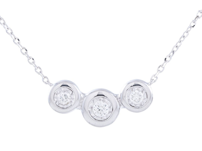 Diamond Necklace - 14 KT White Gold