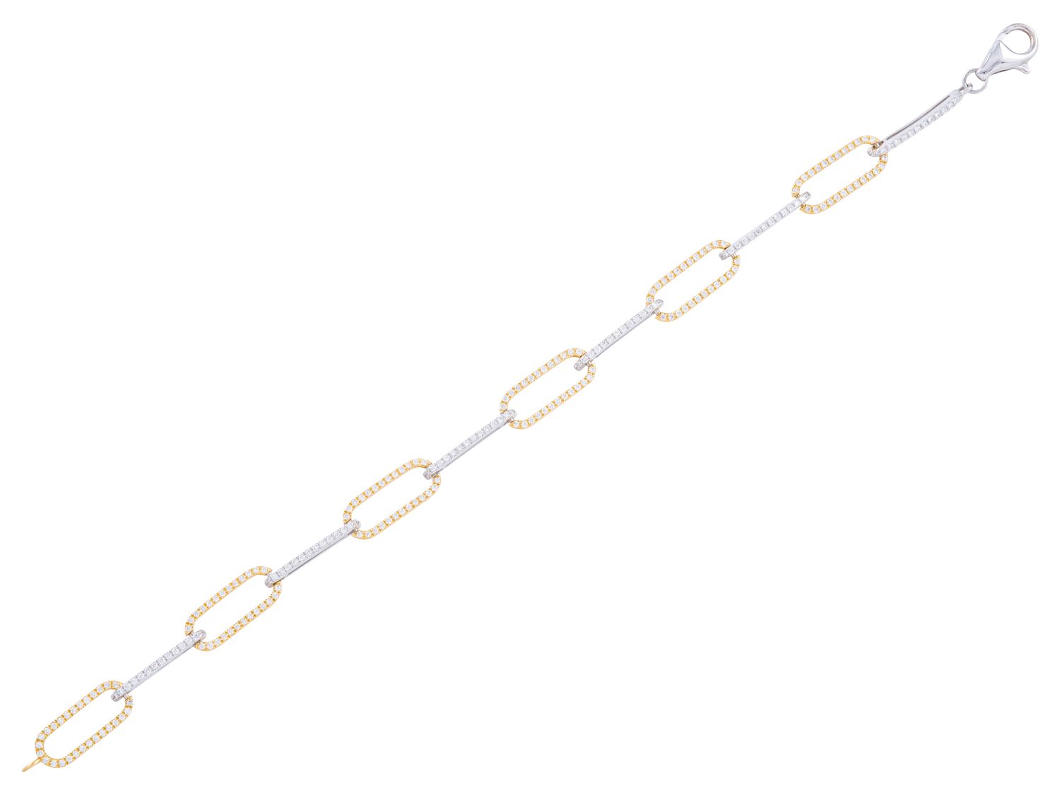 Diamond Bracelet - 18 KT White and Yellow Gold