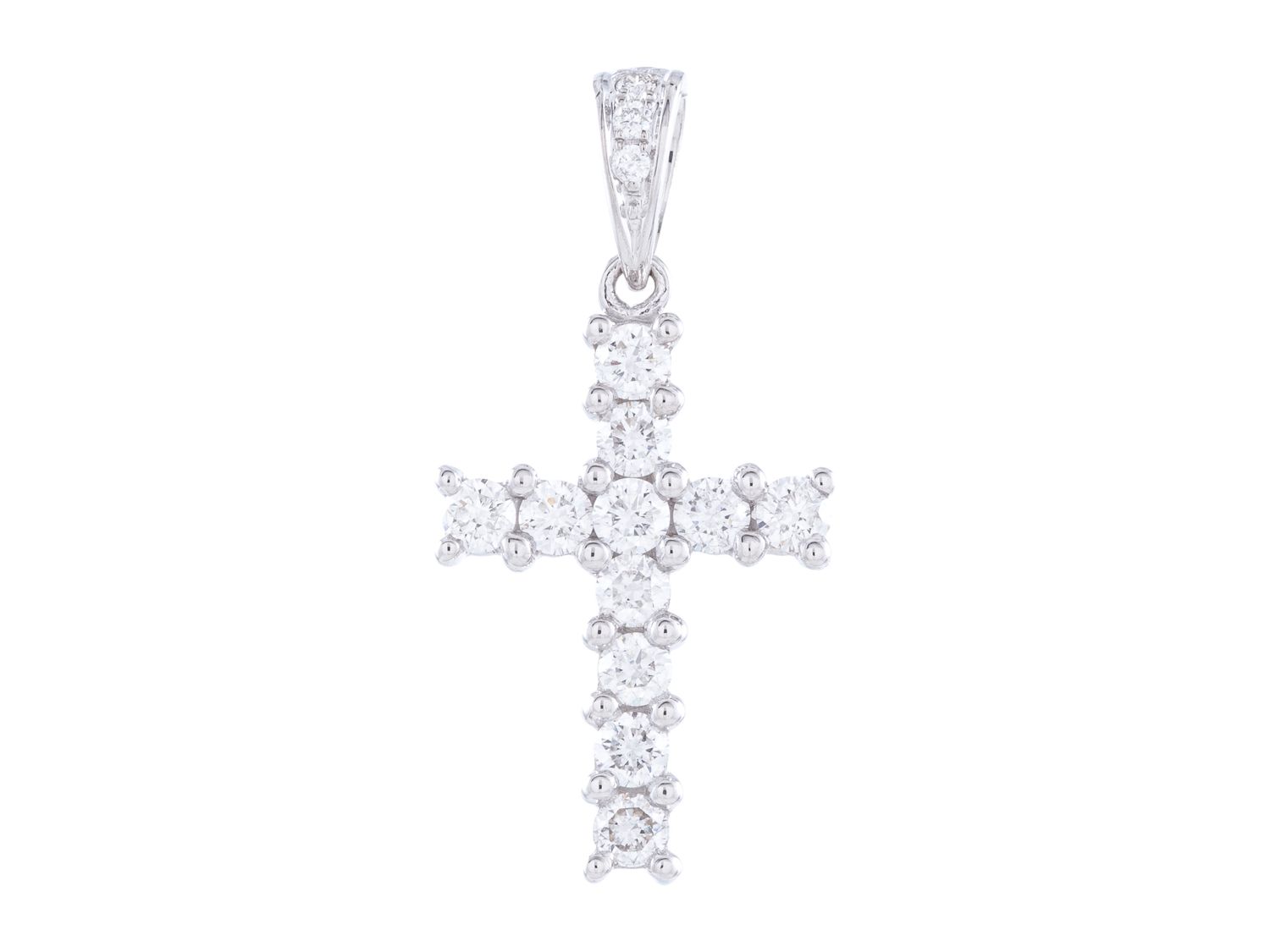 Diamond Pendant - 18 KT White Gold