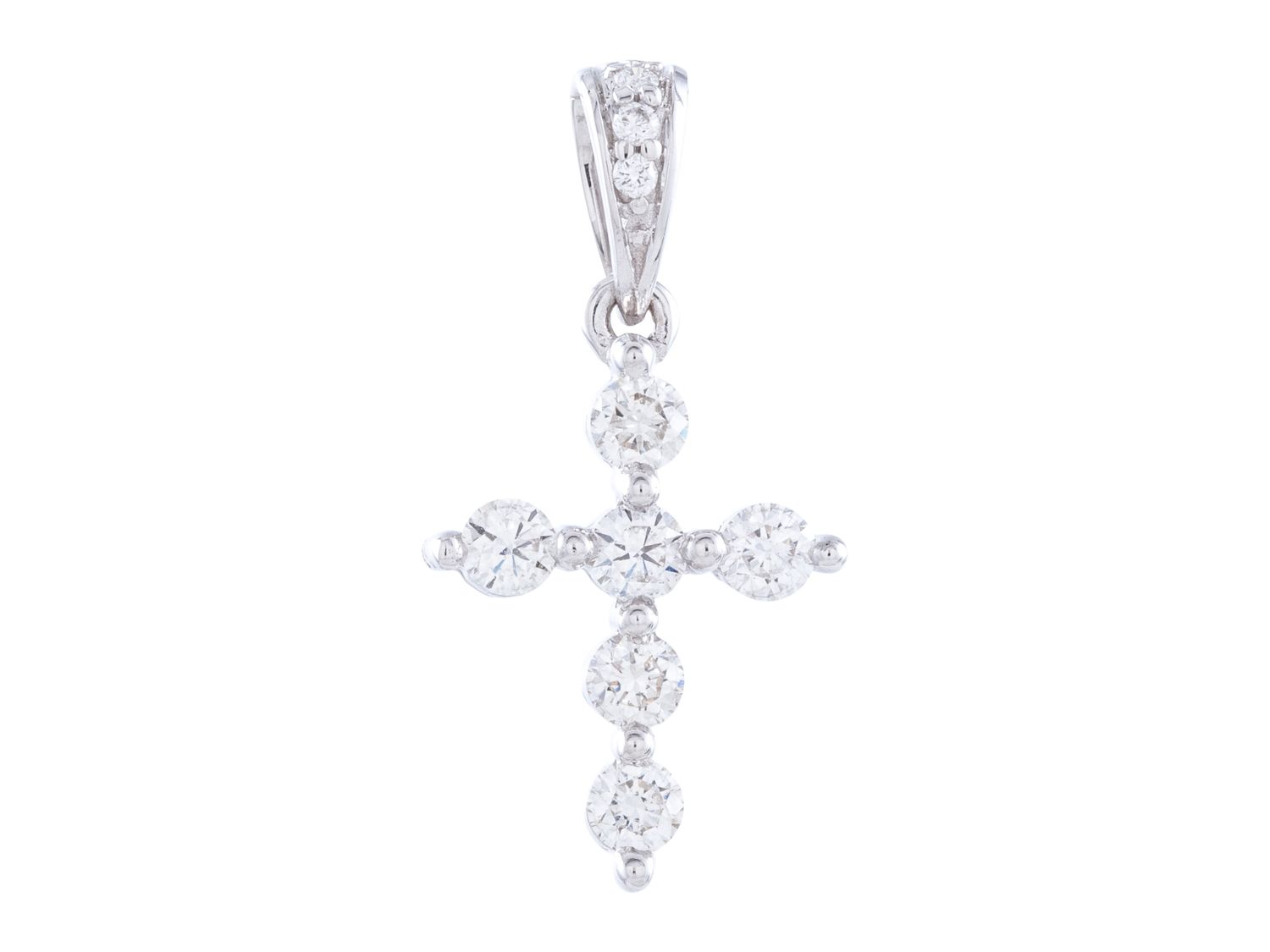 Diamond Pendant - 18 KT White Gold