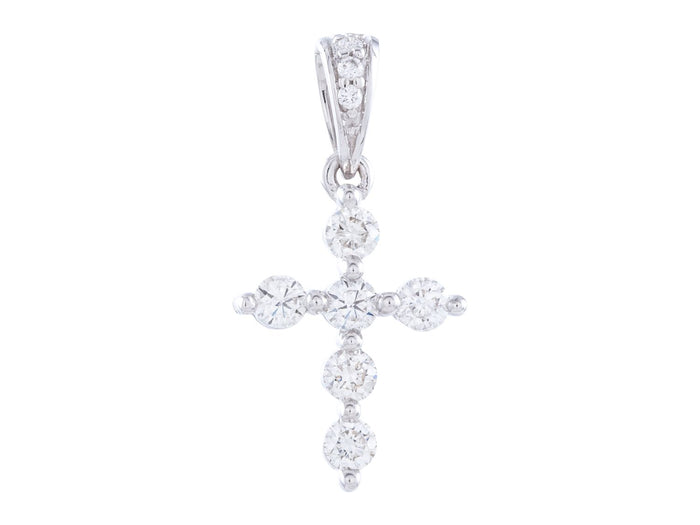 Diamond Pendant - 18 KT White Gold