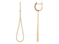 Diamond Earrings - 18 KT Yellow Gold