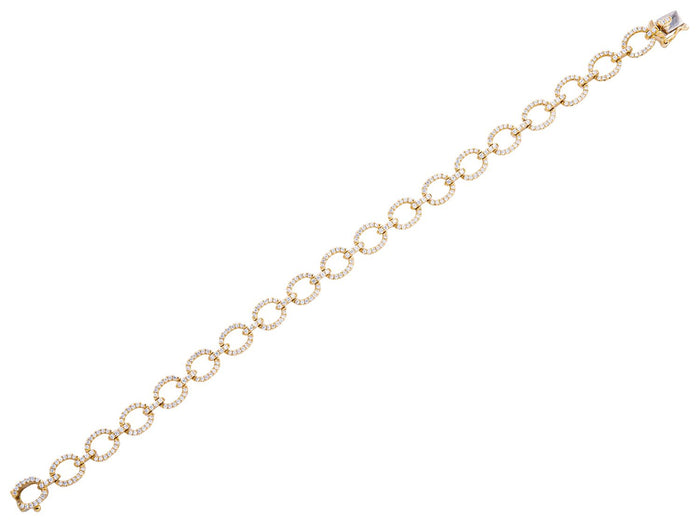 Diamond Bracelet - 14 KT Yellow Gold