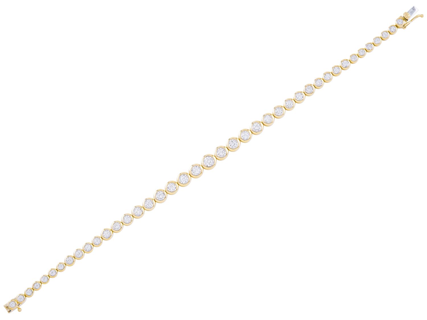 Diamond Bracelet - 14 KT Yellow Gold