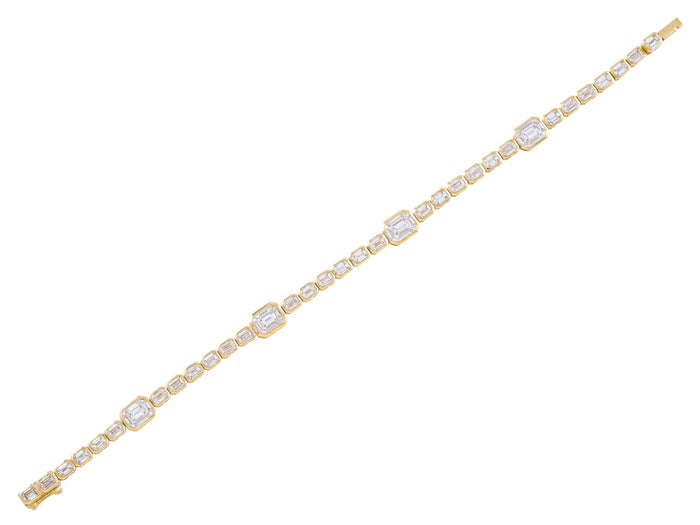 Diamond Bracelet - 14 KT Yellow Gold