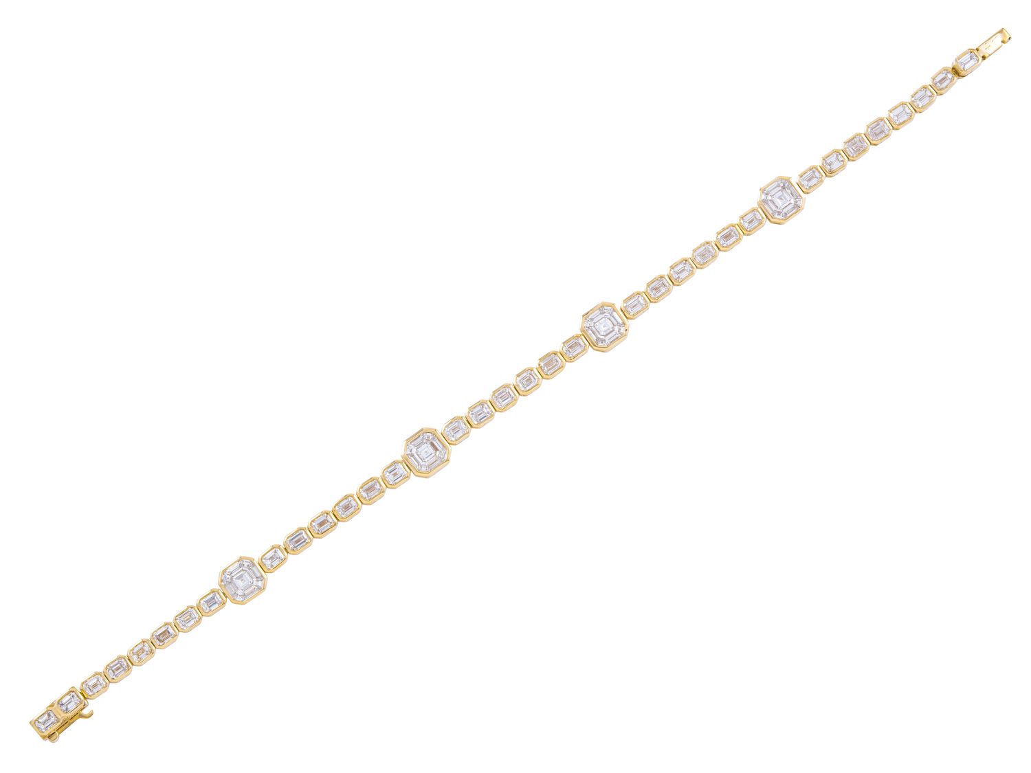 Diamond Bracelet - 14 KT Yellow Gold