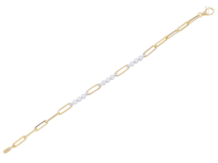 Diamond Bracelet - 14 KT White and Yellow Gold
