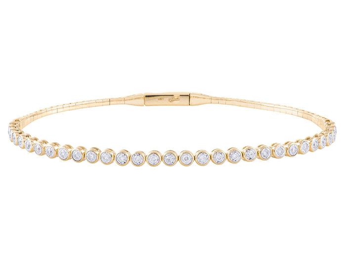 Diamond Bangle - 14 KT Yellow Gold