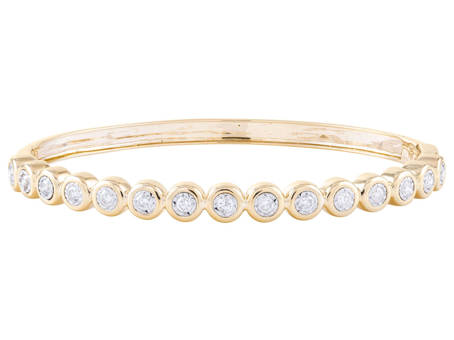 Diamond Bangle - 14 KT Yellow Gold