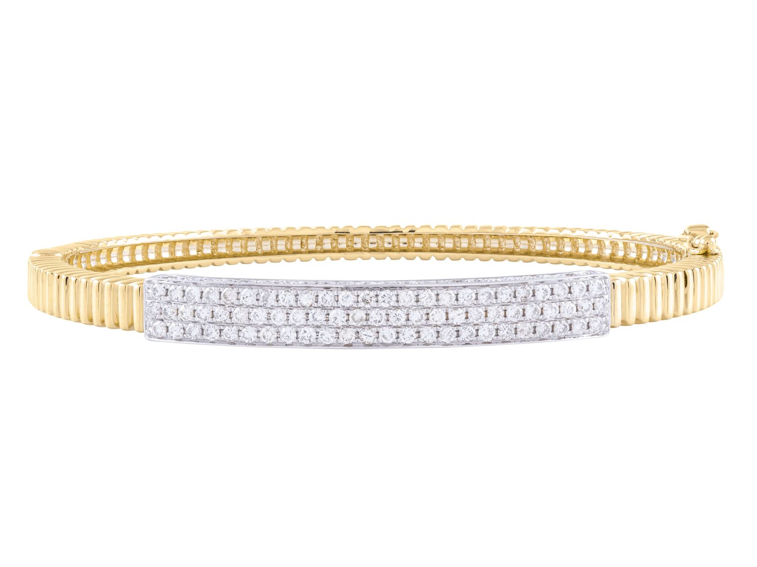 Diamond Bangle - 14 KT Yellow Gold